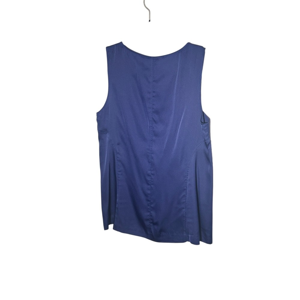Ann Taylor Sleeveless Navy Blue Tank Top Size 6 Work Outfit Classic Business - Picture 4 of 9